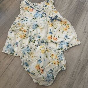 Janie and Jack Floral Kids Dress and Bloomers Set